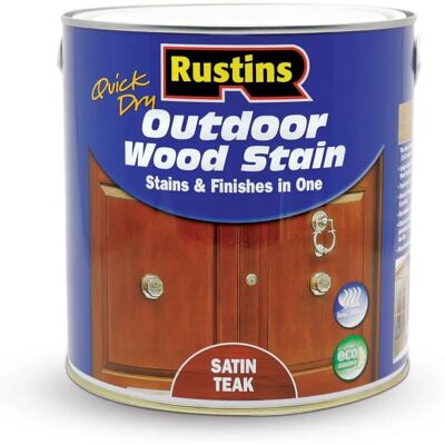Rustins - Quick Dry Outdoor Wood Stain Satin - Teak - Wood Stain Rustins - Quick Dry Outdoor Wood Stain Satin - Teak - Wood Stain