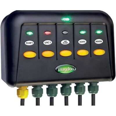 Blagdon PowerSafe Switchbox - 5 Outlets - Pond & Garden Safety Blagdon PowerSafe Switchbox - 5 Outlets - Pond & Garden Safety