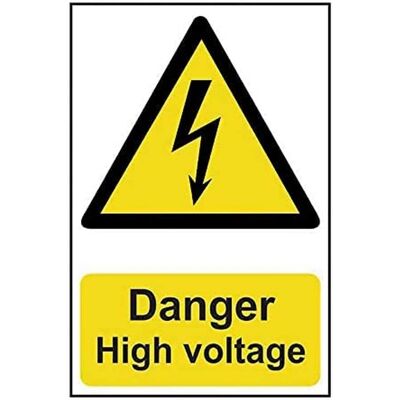 Scan Danger High Voltage PVC 200 x 300mm - Safety Sign Scan Danger High Voltage PVC 200 x 300mm - Safety Sign