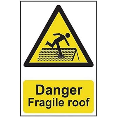 Scan Danger Toit fragile - PVC 200 x 300mm - Signal de sécurité - Publicité Scan Danger Toit fragile - PVC 200 x 300mm - Signal de sécurité - Publicité