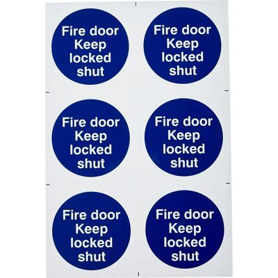 Scan PVC Fire Door Keep Locked Shut - 200x300mm SCA0153 Scan PVC Fire Door Keep Locked Shut - 200x300mm SCA0153