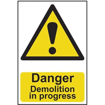 Signalisation de danger de démolition PVC Scan - 400x600mm - Publicité Signalisation de danger de démolition PVC Scan - 400x600mm - Publicité