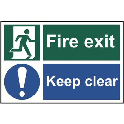 Spectrum Industrial Fire Exit Keep Clear - Fire Exit Sign Spectrum Industrial Fire Exit Keep Clear - Fire Exit Sign