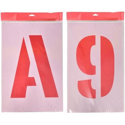 Manutan - Pochoir Lettres & Chiffres PVC - Stencil Manutan - Pochoir Lettres & Chiffres PVC - Stencil