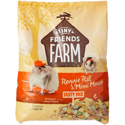 Supreme Tiny Friends Farm Reggie Rat & Mimi Mouse Tasty Mix - 2.5kg Pet Food Supreme Tiny Friends Farm Reggie Rat & Mimi Mouse Tasty Mix - 2.5kg Pet Food