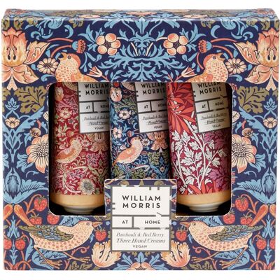 William Morris Strawberry Thief Hand Creams - Hand Care Set of 3 William Morris Strawberry Thief Hand Creams - Hand Care Set of 3