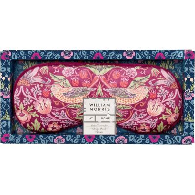 William Morris At Home Strawberry Thief Lavender Velvet Eye Mask - Sleep Mask William Morris At Home Strawberry Thief Lavender Velvet Eye Mask - Sleep Mask