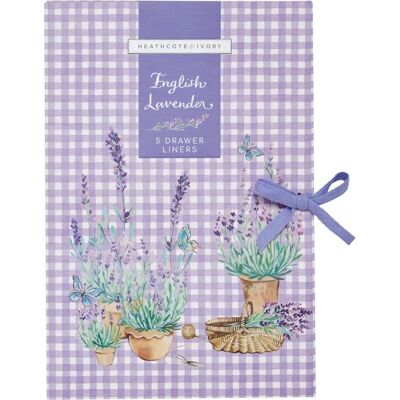 Heathcote & Ivory English Lavender Drawer Liners - Pack of 5 Heathcote & Ivory English Lavender Drawer Liners - Pack of 5