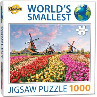 Cheatwell Games World's Smallest Jigsaw Puzzle - Dutch Windmills - 1000 Pieces Cheatwell Games World's Smallest Jigsaw Puzzle - Dutch Windmills - 1000 Pieces