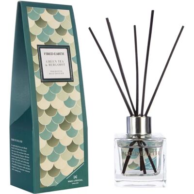 Wax Lyrical Fired Earth Green Tea & Bergamot Reed Diffuser - 100ml Wax Lyrical Fired Earth Green Tea & Bergamot Reed Diffuser - 100ml