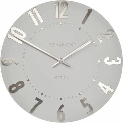 Thomas Kent Mulberry Wall Clock - Silver Cloud Thomas Kent Mulberry Wall Clock - Silver Cloud