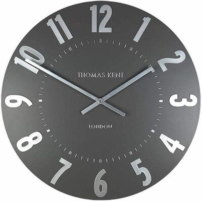 Thomas Kent Mulberry Wall Clock - Graphite Silver Thomas Kent Mulberry Wall Clock - Graphite Silver