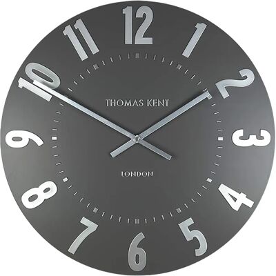Thomas Kent Mulberry Graphite Silver Wall Clock - 50cm Thomas Kent Mulberry Graphite Silver Wall Clock - 50cm