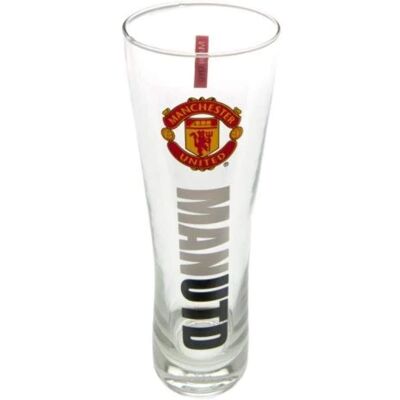 Manchester United Tall Beer Peroni Pint Glass - Official Football Manchester United Tall Beer Peroni Pint Glass - Official Football