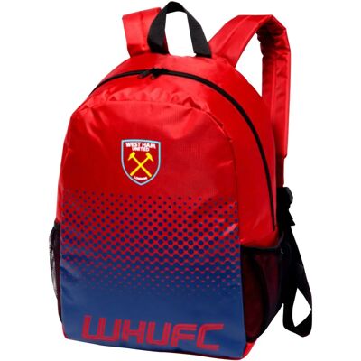 West Ham United FC Backpack - Fade design, Club crest, Padded back West Ham United FC Backpack - Fade design, Club crest, Padded back