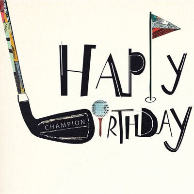 Woodmansterne - Birthday Golf Champion - Greeting Card Woodmansterne - Birthday Golf Champion - Greeting Card