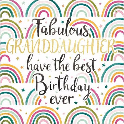 Woodmansterne - Rainbows - Granddaughter - Birthday Card Woodmansterne - Rainbows - Granddaughter - Birthday Card