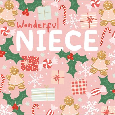 Woodmansterne - Candy Cane Lane - Wonderful Niece - Card Woodmansterne - Candy Cane Lane - Wonderful Niece - Card