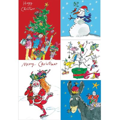 Woodmansterne Quentin Blake Box Of 20 Assorted Childline Charity Christmas Cards - Christmas Cards Woodmansterne Quentin Blake Box Of 20 Assorted Childline Charity Christmas Cards - Christmas Cards