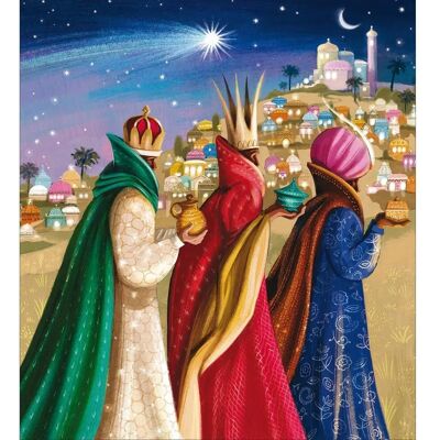 Woodmansterne Pack Of 5 Three Wise Men Gifts For Kings! Charity Christmas Cards Woodmansterne Pack Of 5 Three Wise Men Gifts For Kings! Charity Christmas Cards