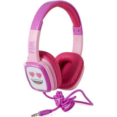 Emoji Flip'N'Switch Junior kuulokkeet - Pinkki - 85dB - On-Ear Emoji Flip'N'Switch Junior kuulokkeet - Pinkki - 85dB - On-Ear
