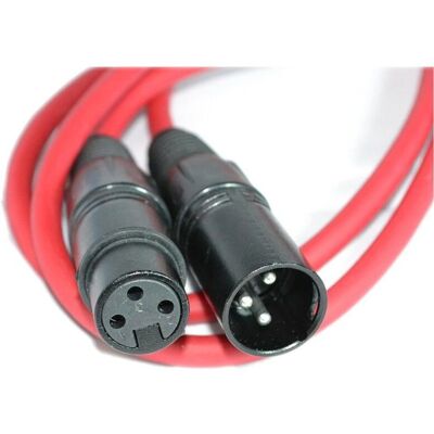 Kenable 005969 Audio Cable - 1.5m - Red - XLR 3-pin - Balanced - Professional Kenable 005969 Audio Cable - 1.5m - Red - XLR 3-pin - Balanced - Professional