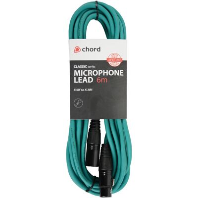 Chord Electronics 190.106UK Audio Cable - 6m XLR Green Chord Electronics 190.106UK Audio Cable - 6m XLR Green