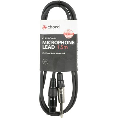 Chord Electronics 190.112UK audio cable - 1.5m Black Chord Electronics 190.112UK audio cable - 1.5m Black