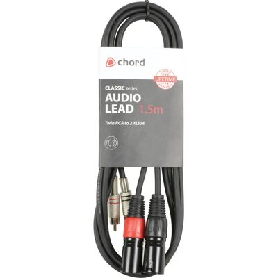 Chord Electronics - 2R-2XM150 - 1.5 m - RCA/XLR - AudioCable Chord Electronics - 2R-2XM150 - 1.5 m - RCA/XLR - AudioCable