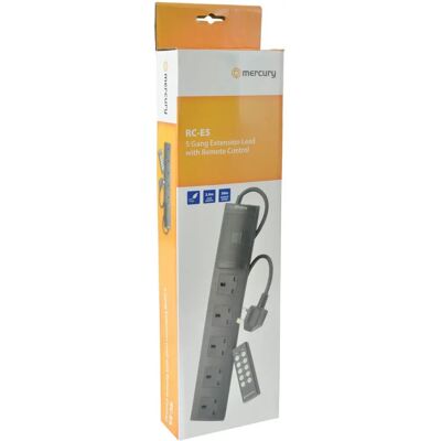 Mercury Model - 5 Gang Extension Lead with Remote Control Mercury Model - 5 Gang Extension Lead with Remote Control