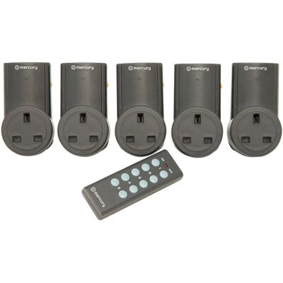 Mercury RC5 Remote Control Wireless Sockets Set - UK Plug Mercury RC5 Remote Control Wireless Sockets Set - UK Plug