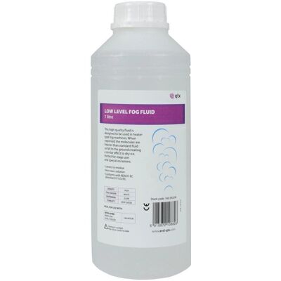 QTX Low Level Fog Fluid - 1L - Smoke Machine Effect QTX Low Level Fog Fluid - 1L - Smoke Machine Effect