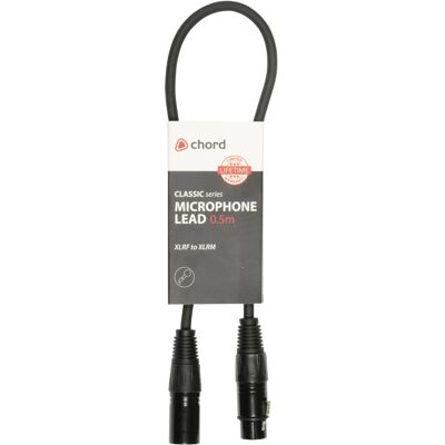 Cavo audio Chord Electronics 190.089UK - 0,5 m XLR Nero Cavo audio Chord Electronics 190.089UK - 0,5 m XLR Nero