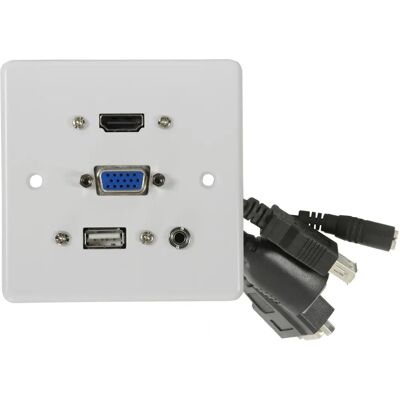 AV Link 122.395UK Wallplate - HDMI, VGA, USB, 3.5mm Audio - Wallplate AV Link 122.395UK Wallplate - HDMI, VGA, USB, 3.5mm Audio - Wallplate