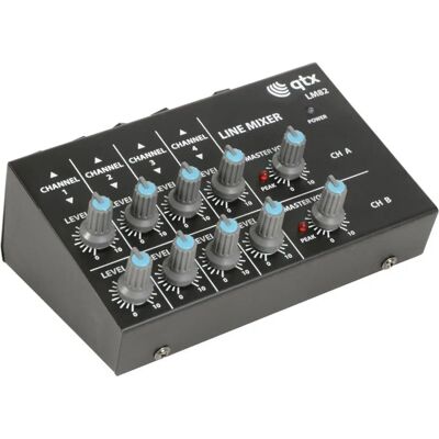 Qtx LM82 - Mini Line Level Mixer - 8 Channels - Stereo Qtx LM82 - Mini Line Level Mixer - 8 Channels - Stereo