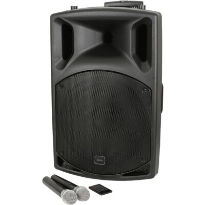 QTX QX15PA-Plus Portable PA System - 15" UHF Microphones QTX QX15PA-Plus Portable PA System - 15" UHF Microphones