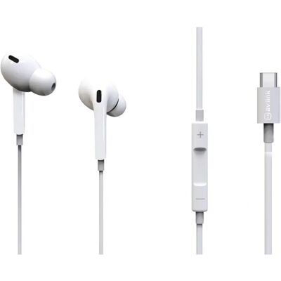 AV Link 100.315UK Headphones - In-Ear USB-C White AV Link 100.315UK Headphones - In-Ear USB-C White