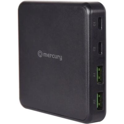 Mercury 65w USB C Charger - 4-Port GaN Fast Wall Power Adapter Mercury 65w USB C Charger - 4-Port GaN Fast Wall Power Adapter
