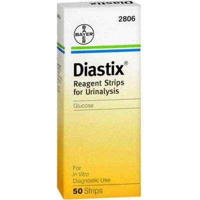 Bayer Urine Dipstick Tests - Diastix Test - Pack of 50 Bayer Urine Dipstick Tests - Diastix Test - Pack of 50