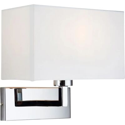Applique Endon Piccolo - 1 Lumière Intérieure Chrome Blanc Tissu E27 - Publicité Applique Endon Piccolo - 1 Lumière Intérieure Chrome Blanc Tissu E27 - Publicité