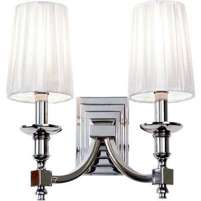 Lampada a Parete a Candele Nickel Domina della Collezione Endon - Illuminazione Interna Lampada a Parete a Candele Nickel Domina della Collezione Endon - Illuminazione Interna