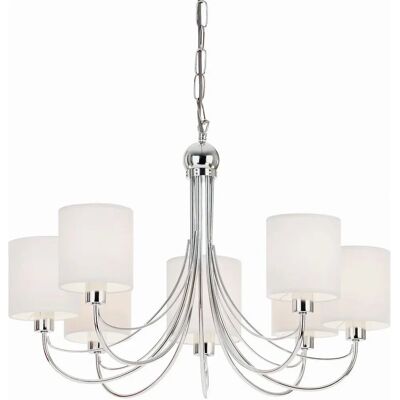 Lampadario Phantom 7 di Endon Lighting - Chrome & Bianco, E14, 62cm Lampadario Phantom 7 di Endon Lighting - Chrome & Bianco, E14, 62cm