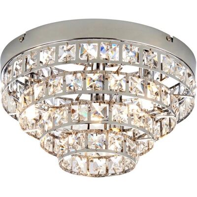 Luce a Soffitto Cristallo Cromato Motown 4 Luce - Lampada da Soffitto Luce a Soffitto Cristallo Cromato Motown 4 Luce - Lampada da Soffitto