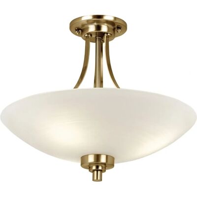 Endon Lighting Welles 3 Luce Plafoniera a Incasso in Ottone Antico - Plafoniera Endon Lighting Welles 3 Luce Plafoniera a Incasso in Ottone Antico - Plafoniera