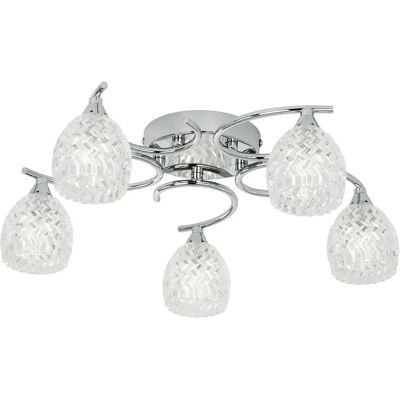 Lampada da Soffitto Boyer 5 Luce in Cromo Lucido - Illuminazione da soffitto Lampada da Soffitto Boyer 5 Luce in Cromo Lucido - Illuminazione da soffitto