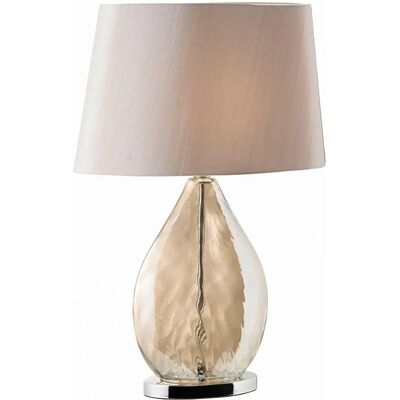 Lampe de Table Kew Endon Lighting - Effet Or, Verre, Soie Mink - E27 - Publicité Lampe de Table Kew Endon Lighting - Effet Or, Verre, Soie Mink - E27 - Publicité