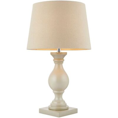 Lampe de Table Endon Marsham - Bois, Effet lin ivoire, taupe - Lampe de table - Publicité Lampe de Table Endon Marsham - Bois, Effet lin ivoire, taupe - Lampe de table - Publicité