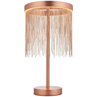 Endon Zelma LED Table Lamp - Copper Chain Waterfall Effect - 40cm - Steel Endon Zelma LED Table Lamp - Copper Chain Waterfall Effect - 40cm - Steel