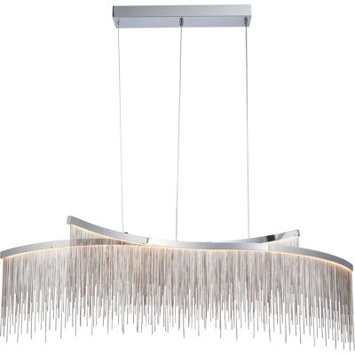 Lustre suspendu gris Orphelia de Netlighting - Design en chaîne en cascade - Publicité Lustre suspendu gris Orphelia de Netlighting - Design en chaîne en cascade - Publicité