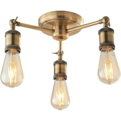 Netlighting Model - Multi Arm Semi Flush Ceiling Lamp - Antique Brass Netlighting Model - Multi Arm Semi Flush Ceiling Lamp - Antique Brass